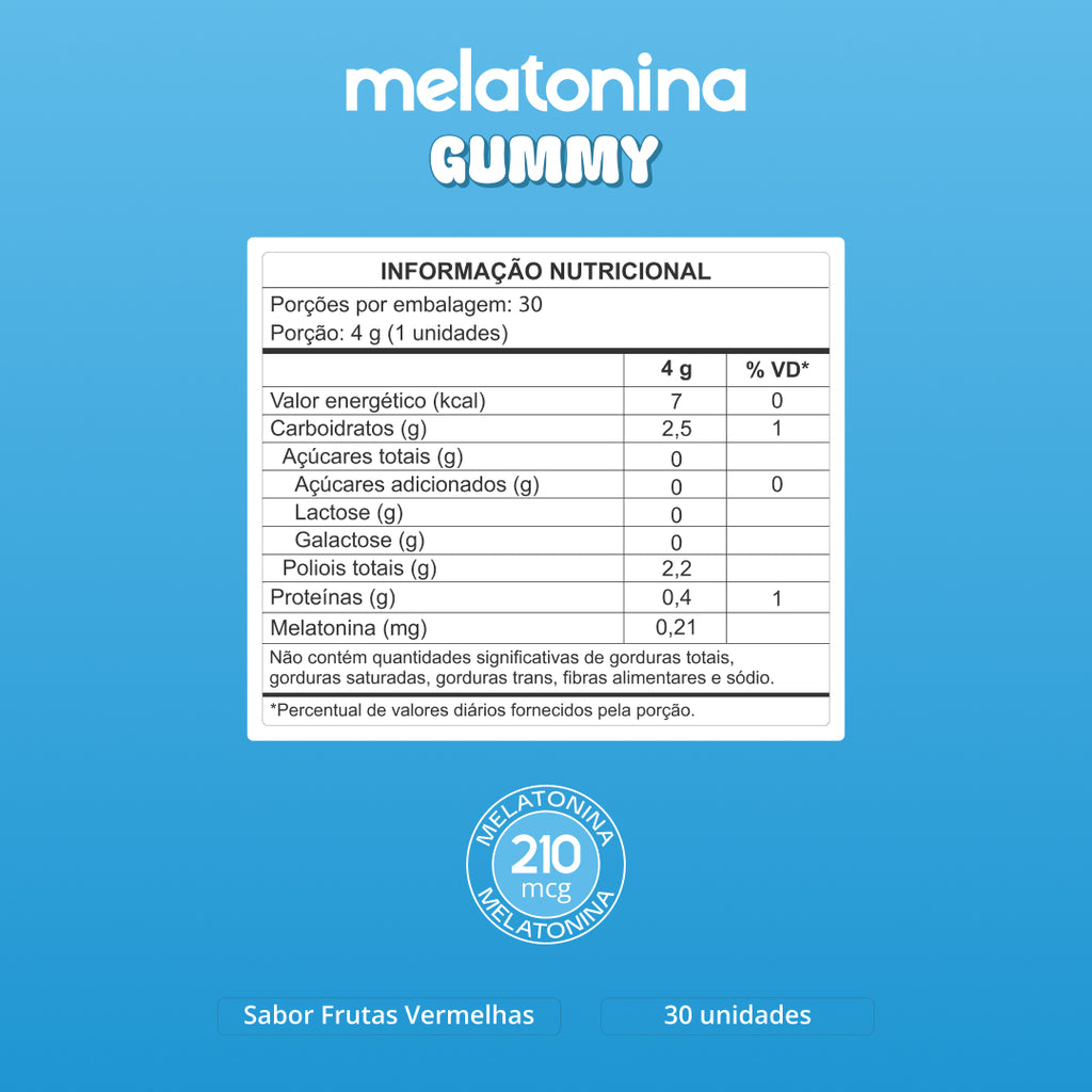 Melatonina Gummy Frutas Vermelhas
