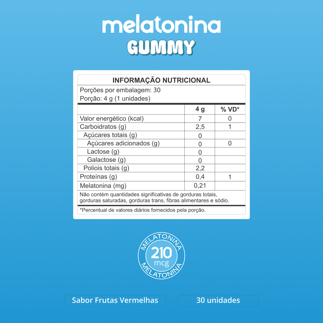 Melatonina Gummy Frutas Vermelhas