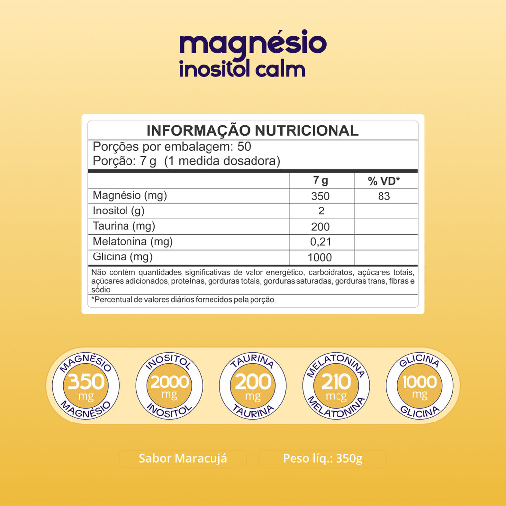 Magnésio Inositol Calm 350g