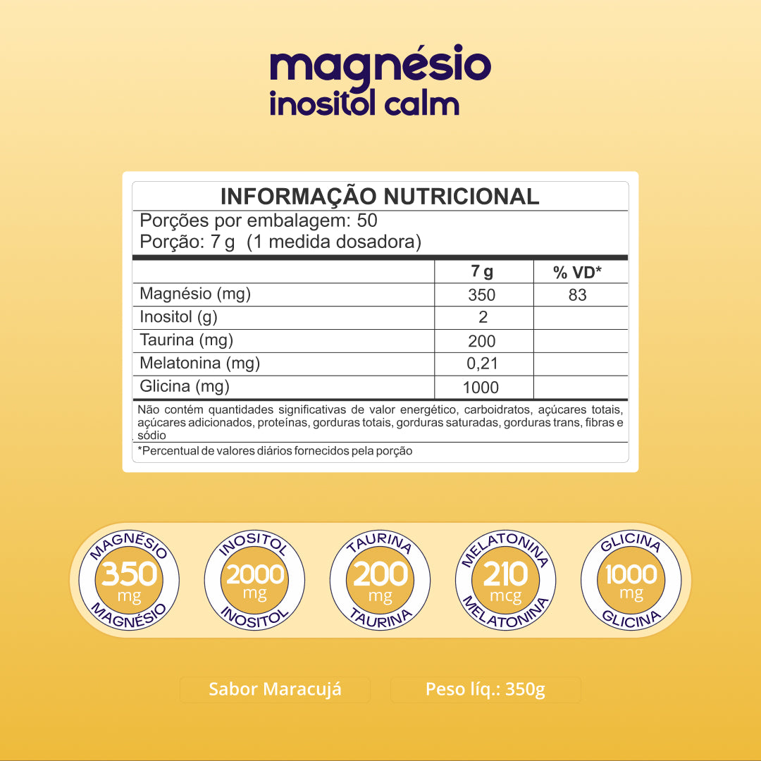 Magnésio Inositol Calm 350g